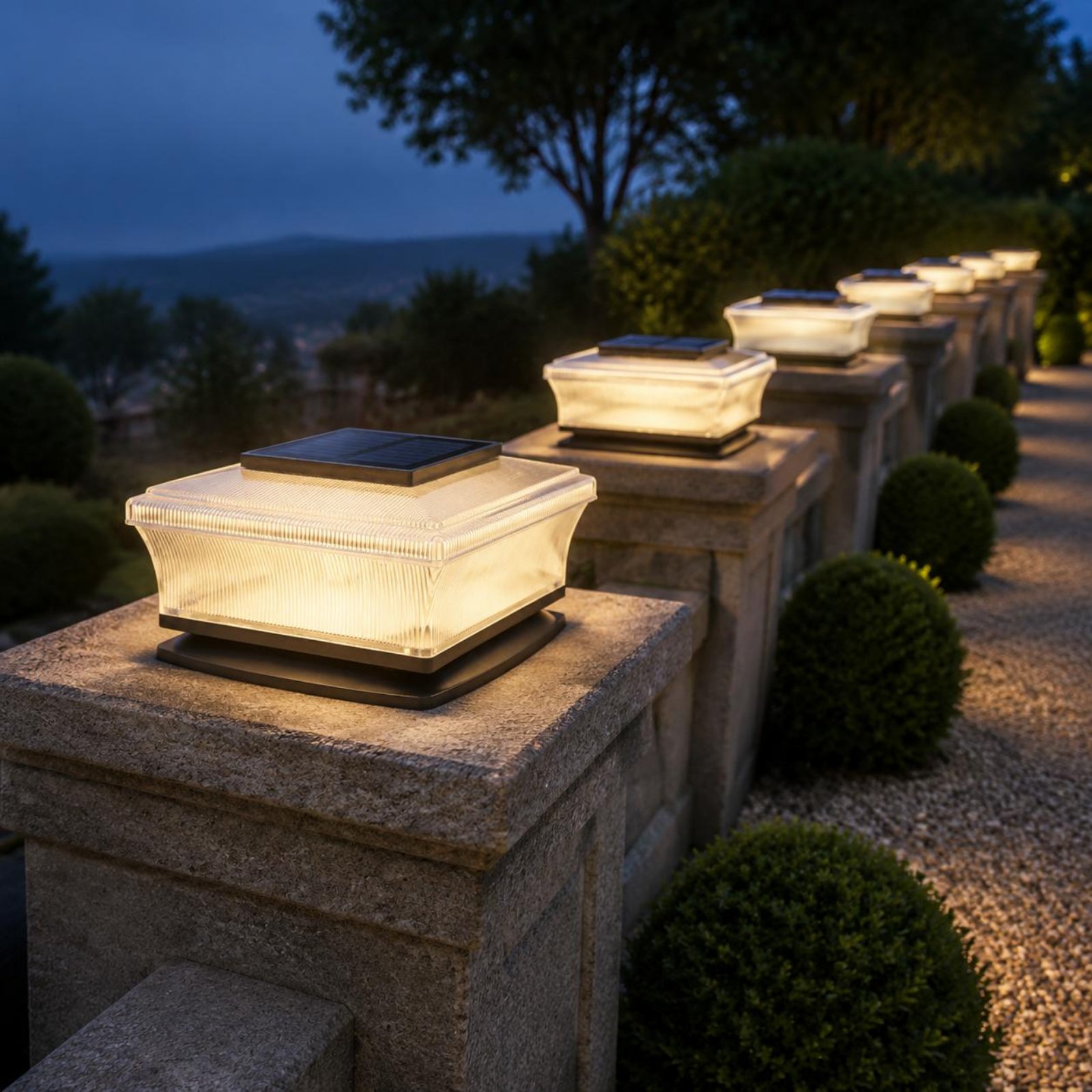 Outdoor Lighting Garden - Güneş Enerjili Direk Başlığı Lambası Kablosuz