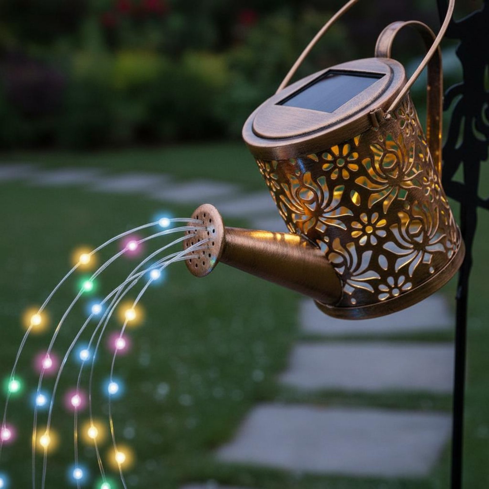 Outdoor Lighting For Patio - Güneş enerjili peri sulama kabı ışıklı