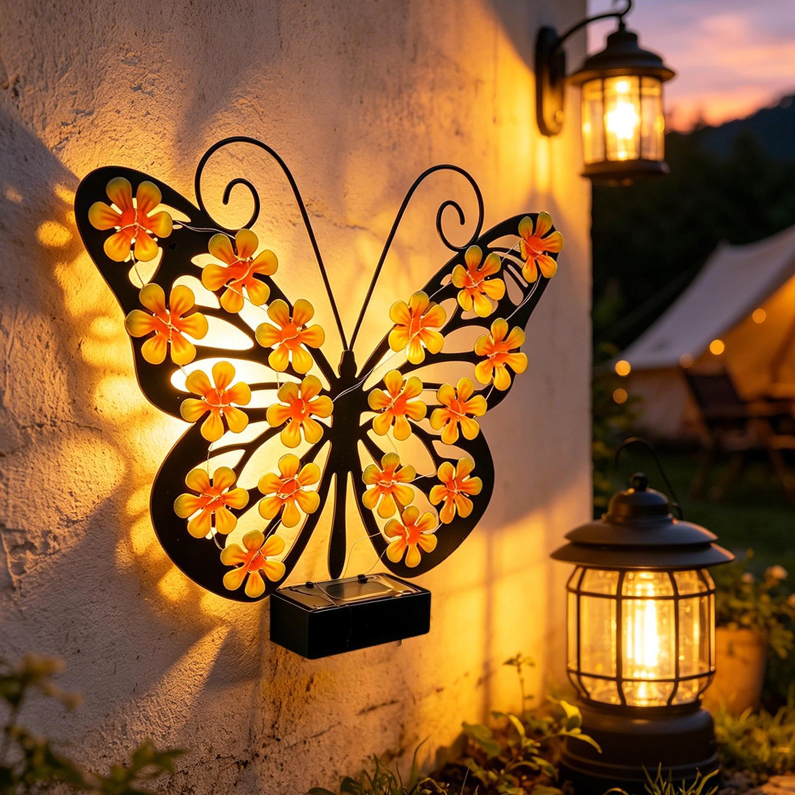 Solar Wall Sconce - LED Güneş Enerjili Metal Duvar Işıkları