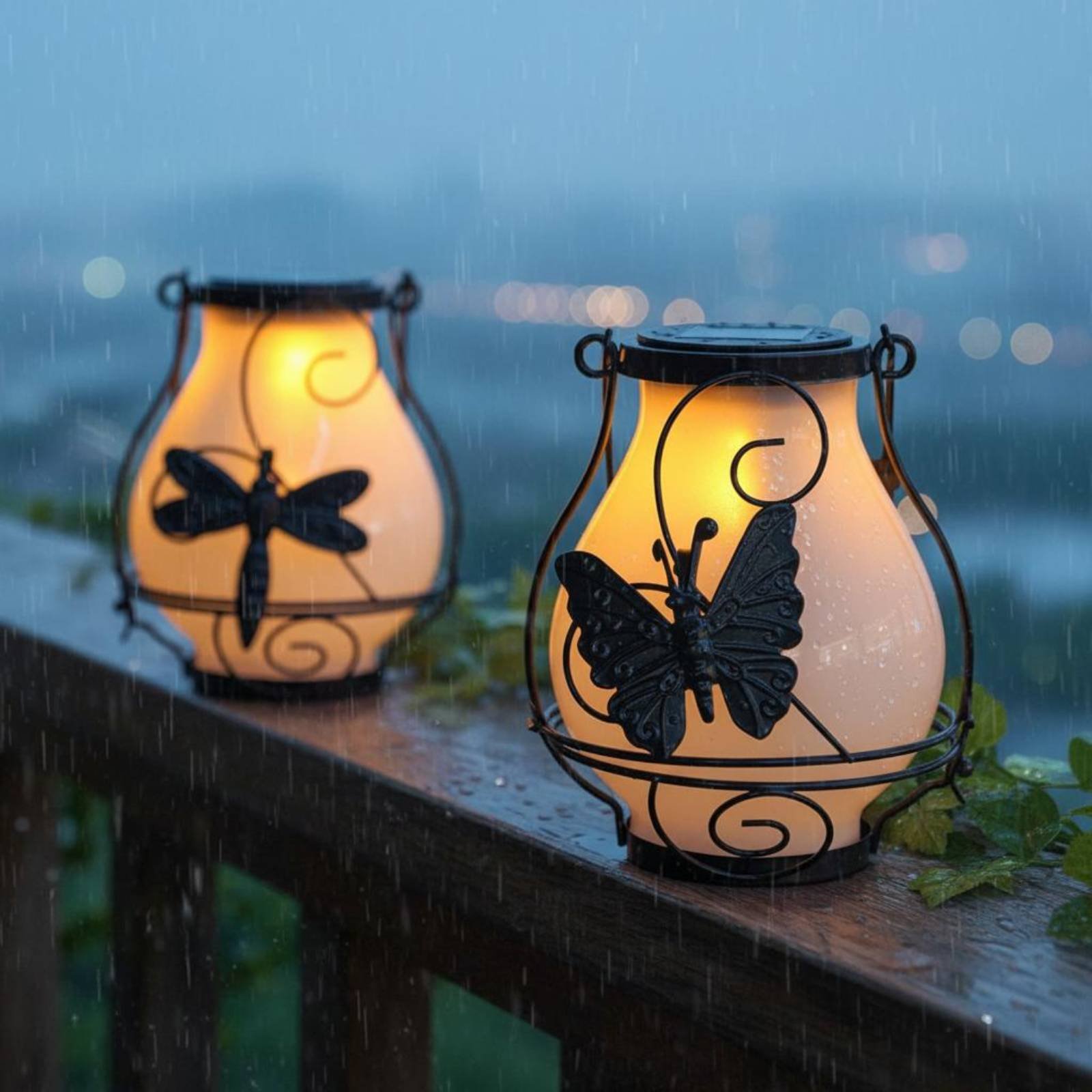 Outdoor Lighting For Patio - Güneş Enerjili Kelebek Feneri Su Geçirmez