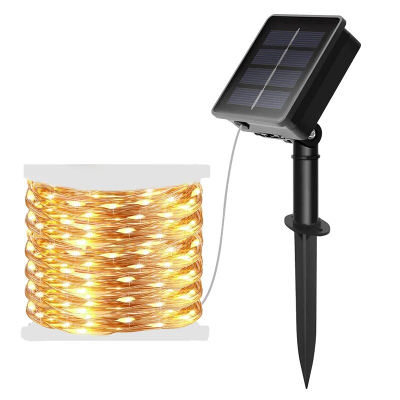 Outdoor Lighting No Wiring - 100 LED güneş peri su geçirmez