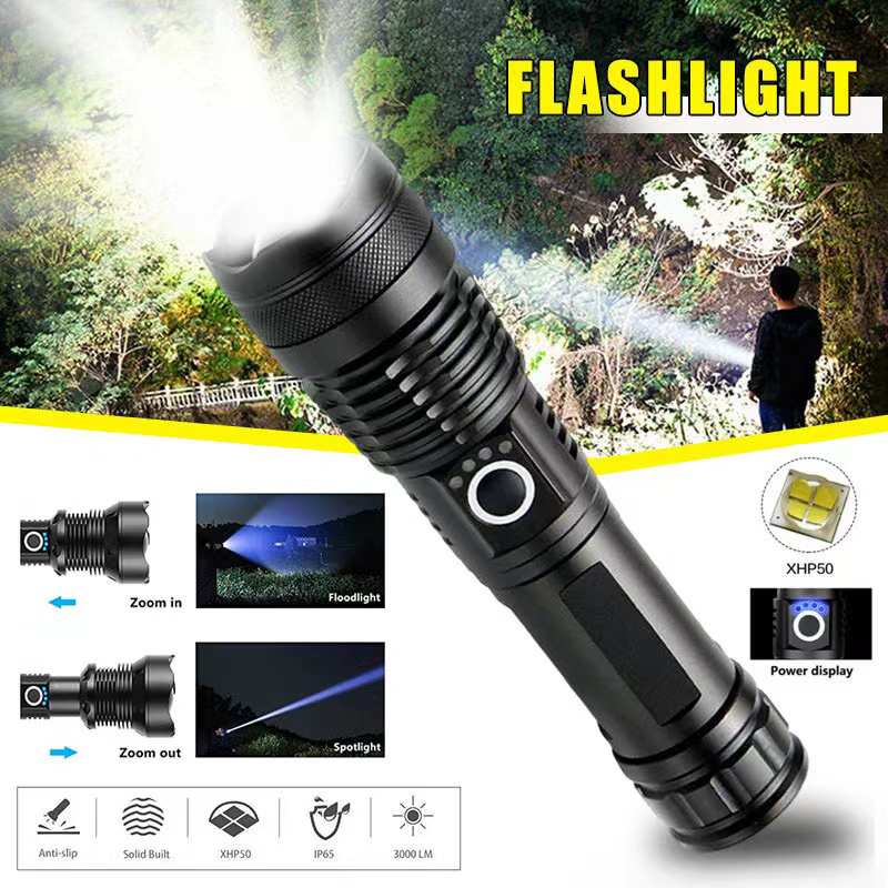Outdoor Lighting Usb - Yüksek Güçlü XHP70 Led El Feneri