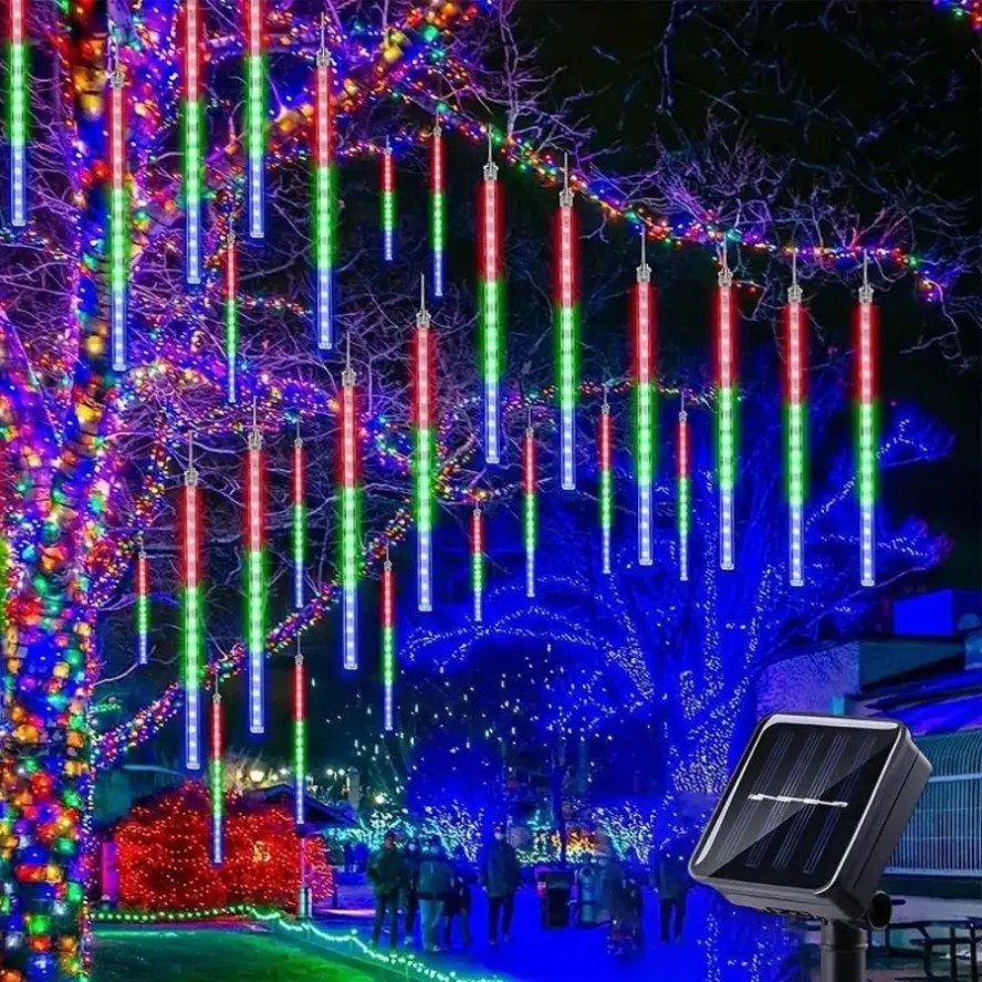 8 tüp güneş/abd LED meteor yağ - Solar Fairy String incelemesi ve fiyatı