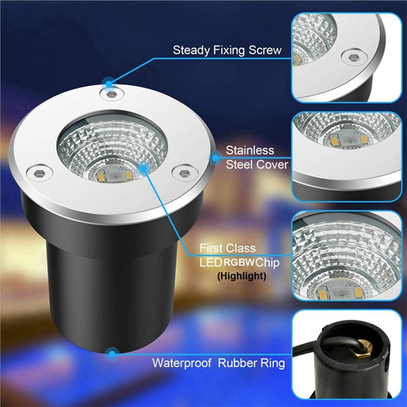 A01F-Dış Mekan 12V RGBW Yeralt - Outdoor Lighting Low Voltage incelemesi ve fiyatı