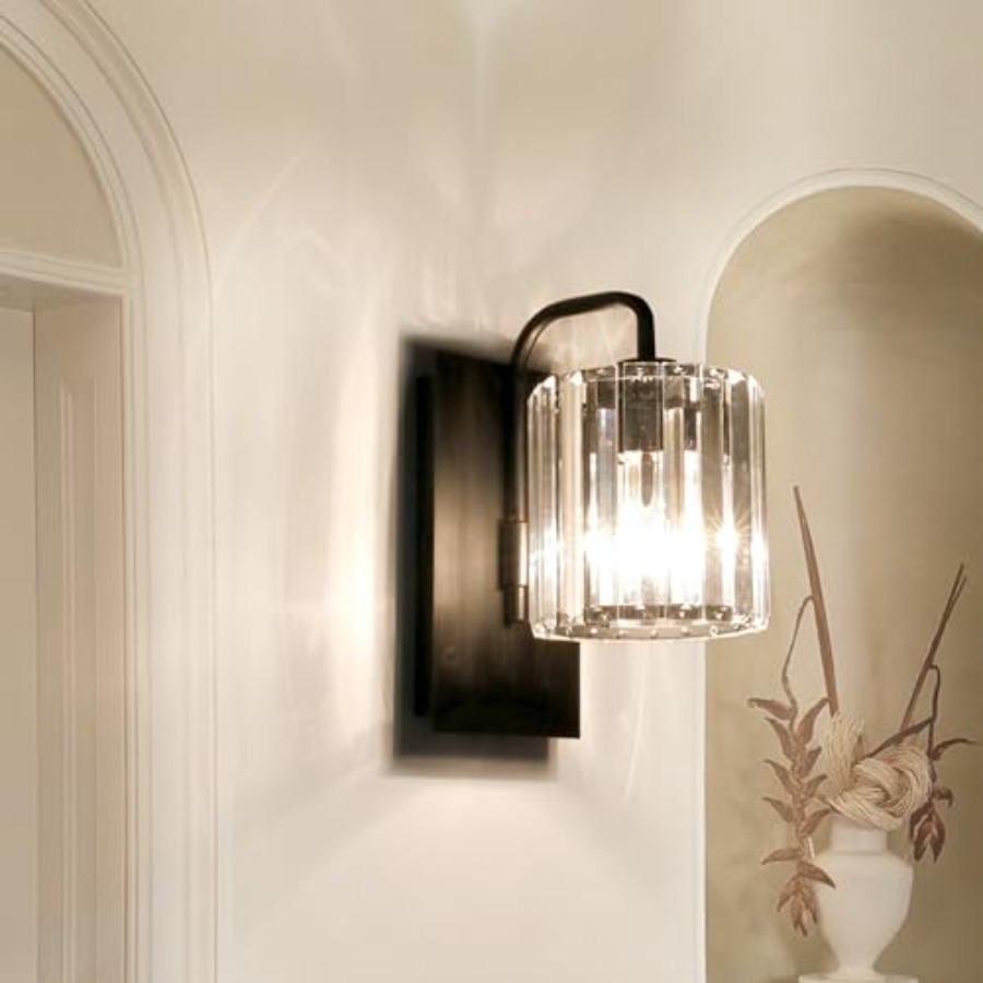 Kristal Duvar Aplikleri, Siyah - Solar Wall Sconce incelemesi ve fiyatı