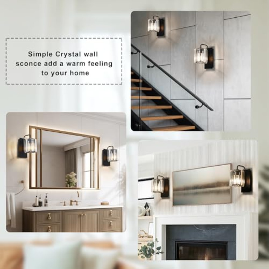 Kristal Duvar Aplikleri, Siyah - Solar Wall Sconce incelemesi ve fiyatı