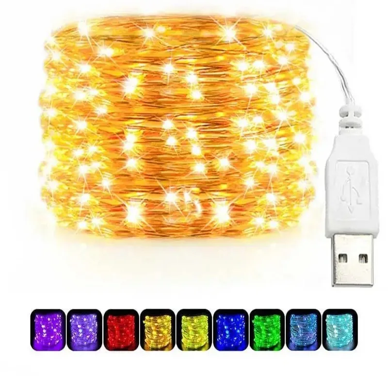 USB LED Dize Işıklar Bakır Güm - Outdoor Lighting No Wiring incelemesi ve fiyatı