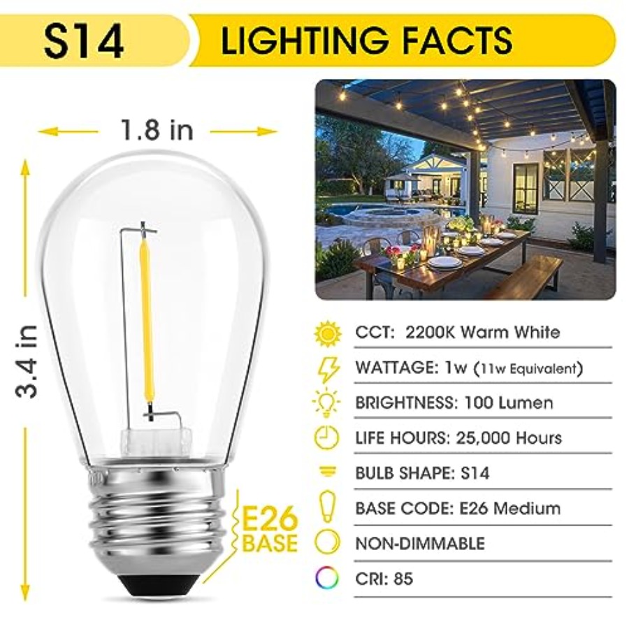 Dış Mekan Dize Işıkları için 3 - Outdoor Lighting For Patio incelemesi ve fiyatı