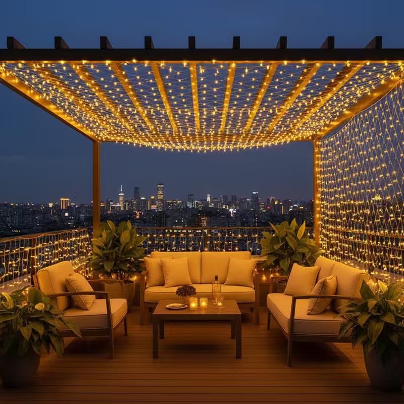 3x2m Noel Net Örgü Perde Işıkl - Outdoor Lighting Grid Screen incelemesi ve fiyatı