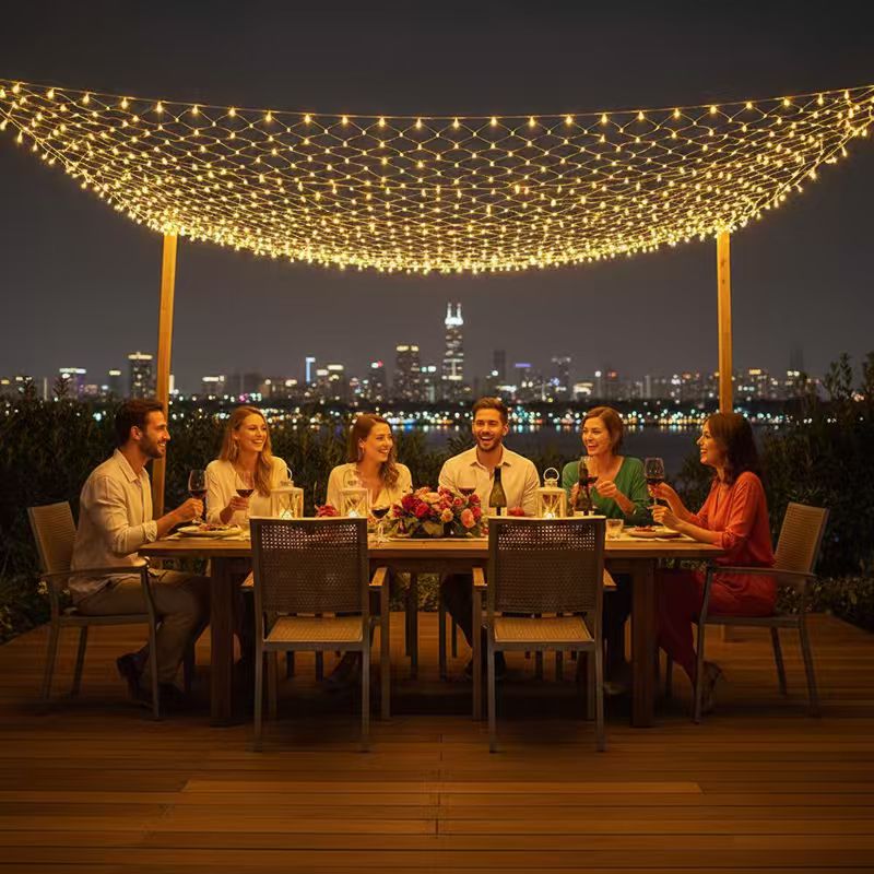 3x2m Noel Net Örgü Perde Işıkl - Outdoor Lighting Grid Screen incelemesi ve fiyatı