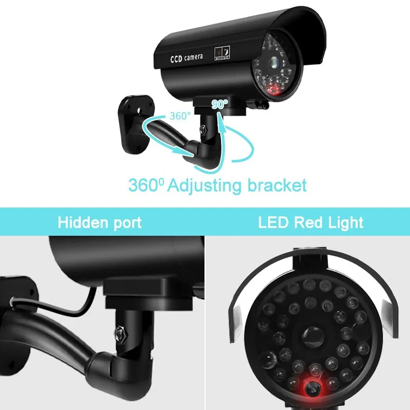 1PC Sahte Güvenlik Kamerası Su - Outdoor Lighting No Wiring incelemesi ve fiyatı