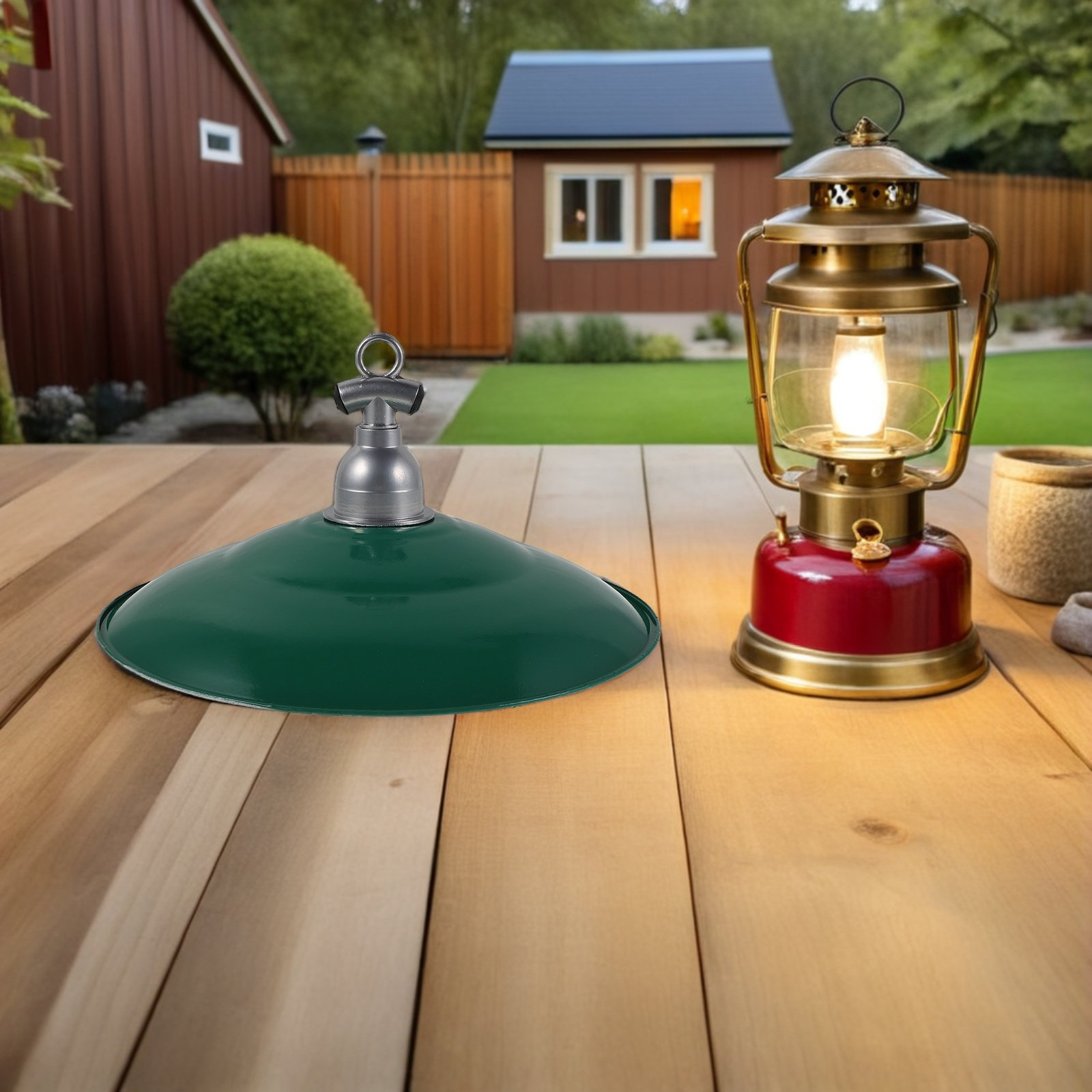 30 cm Rustik Emaye Abajur Vint - Outdoor Lighting Vintage incelemesi ve fiyatı