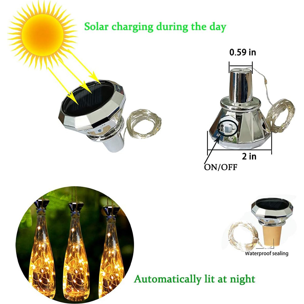 Güneş Elmas Şekilli Şarap Şişe - Solar Fairy String incelemesi ve fiyatı