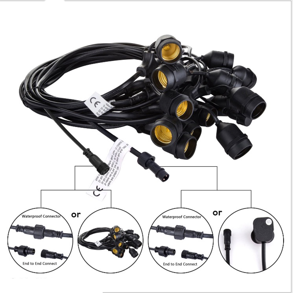 10/20/30m E27 ticari sınıf su  - Outdoor Lighting No Wiring incelemesi ve fiyatı