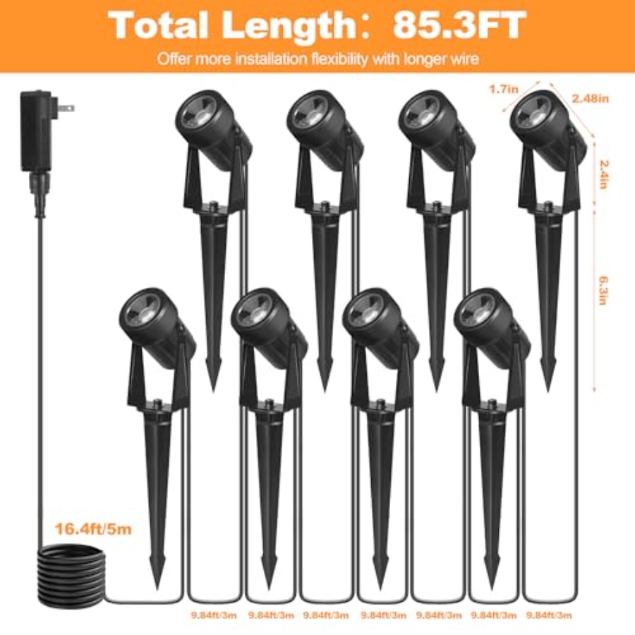 85.3FT LED Dış Mekan Peyzaj Sp - Outdoor Lighting No Wiring incelemesi ve fiyatı