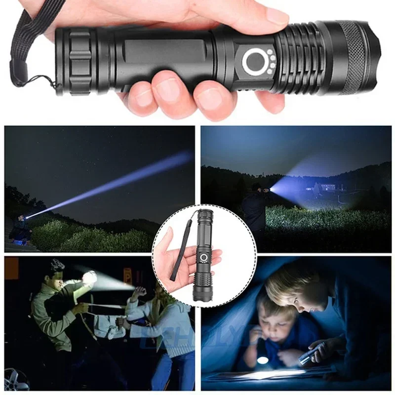 Yüksek Güçlü XHP70 Led El Fene - Outdoor Lighting Usb incelemesi ve fiyatı